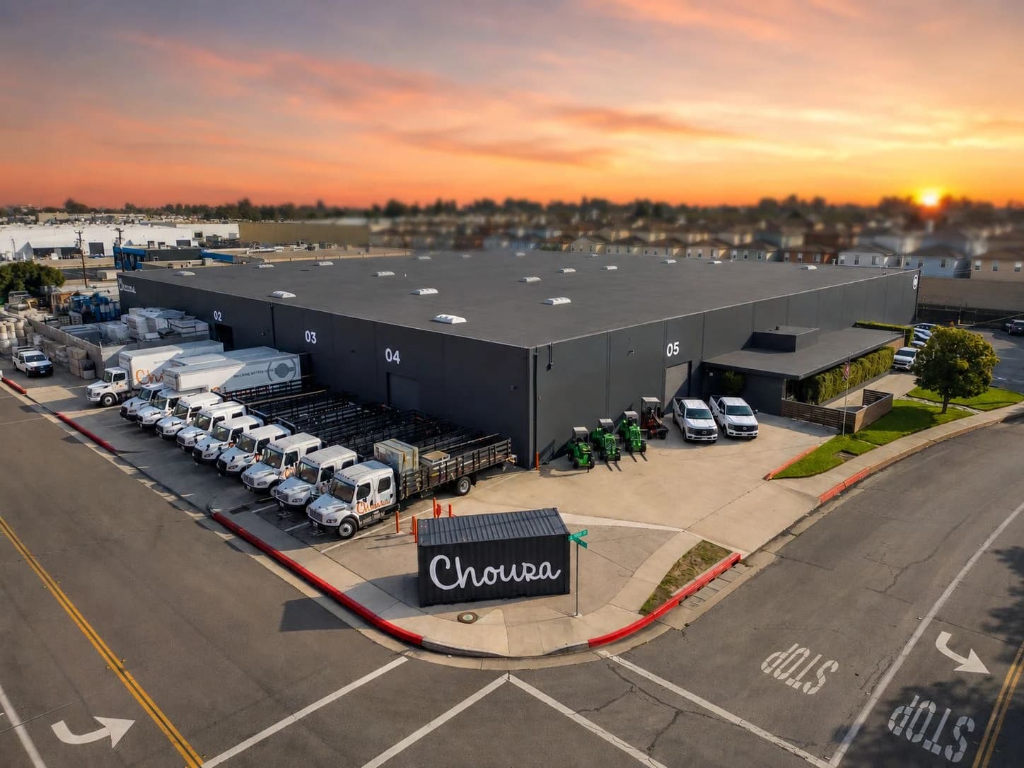 Choura's Torrance warehouse, yard and fleet