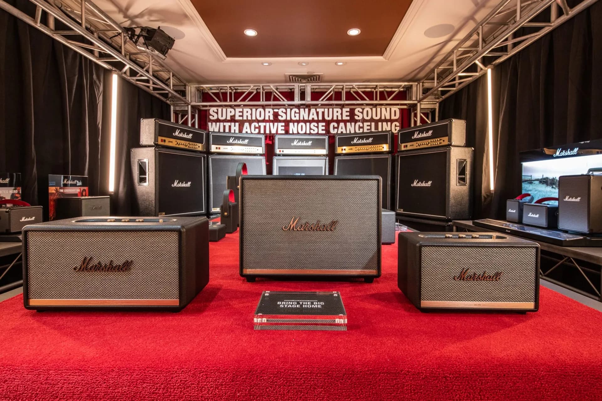 Marshall speaker showcase at Zound Industries CES