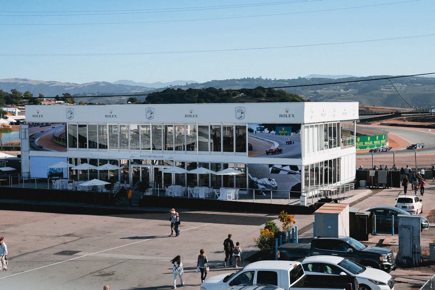 Double-decker facility at Laguna Seca