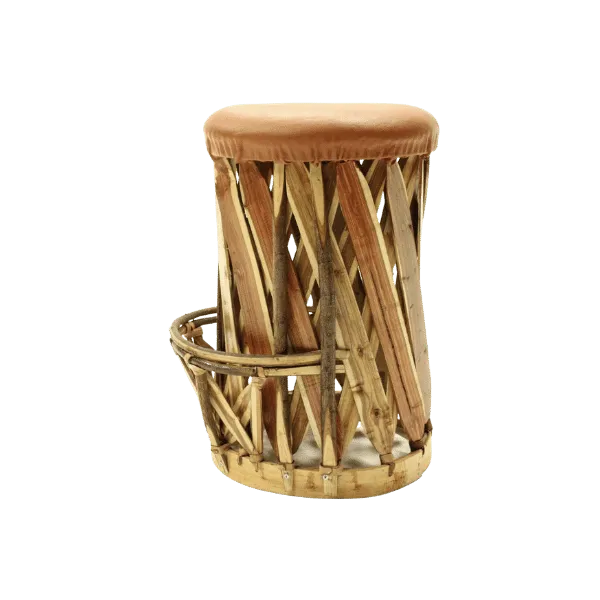 HACIENDA backless barstool w with footrest in Honey
