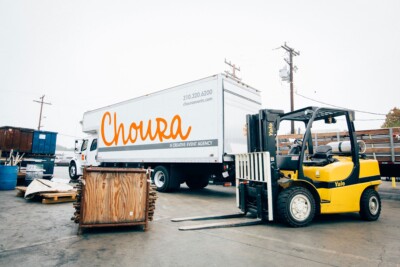 Choura Truck 2022 Forklift loading Choura truck, off to the next locations