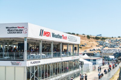 Choura Events: IMSA Laguna Seca Double Decker structure at IMSA Laguna Seca