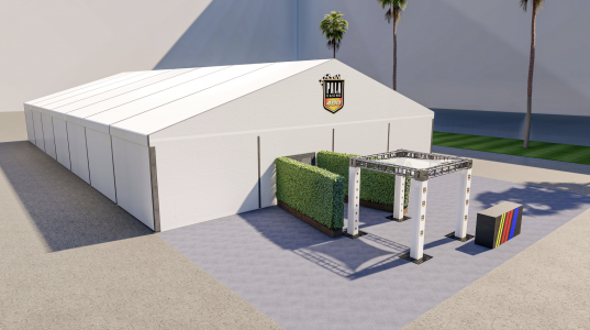 Choura: NASCAR Auto Club Speedway Drivers Meeting Tent 2023